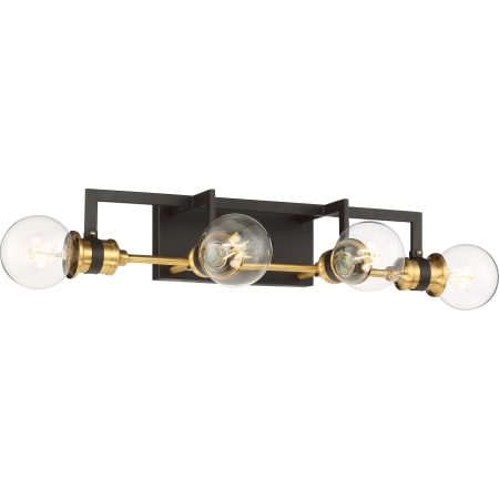 Nuvo Lighting Intention 4 Light 22" Wide Bathroom Vanity Light Warm Brass / Black