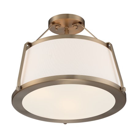 Nuvo Lighting Cutty 3 Light 16" Wide Semi-Flush Ceiling Fixture Burnished Brass