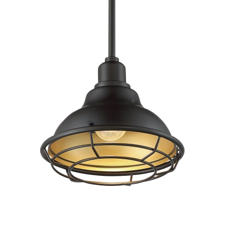 Nuvo Lighting Newbridge 10" Wide Pendant Dark Bronze / Gold