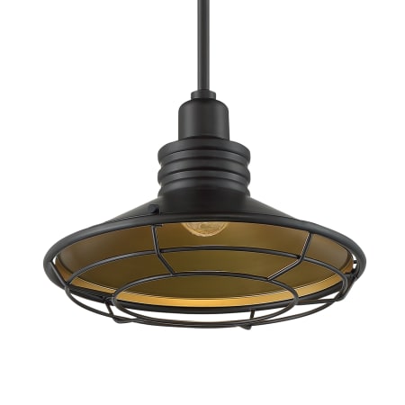 Nuvo Lighting Blue Harbor 12" Wide Pendant Dark Bronze / Gold