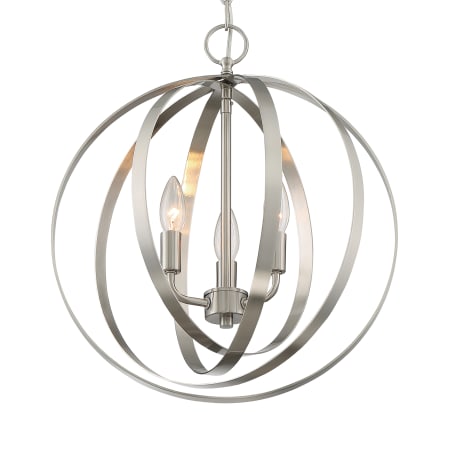 Nuvo Lighting Pendleton 3 Light 16" Wide Taper Candle Chandelier Brushed Nickel