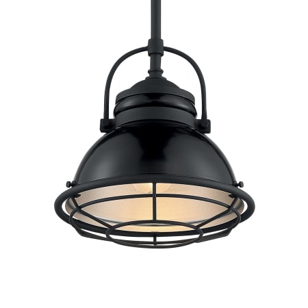 Nuvo Lighting Upton 10" Wide Pendant Gloss Black / Silver