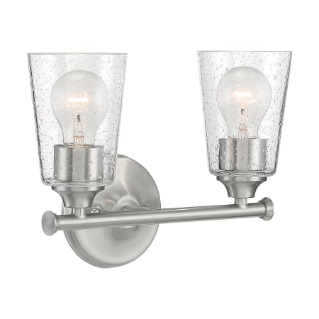 Nuvo Lighting Bransel 2 Light 12" Wide Bathroom Vanity Light Brushed Nickel