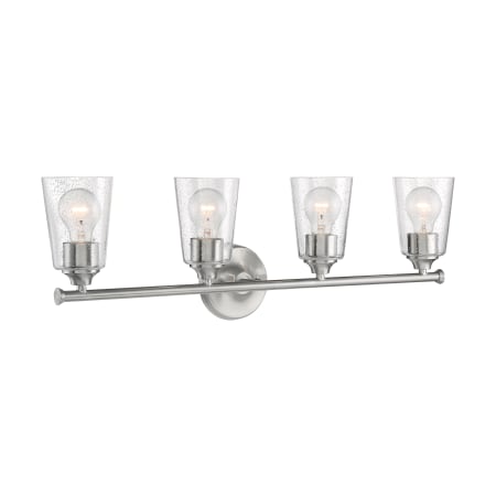 Nuvo Lighting Bransel 4 Light 28" Wide Bathroom Vanity Light Brushed Nickel