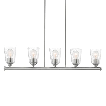 Nuvo Lighting Bransel 5 Light 36" Wide Linear Chandelier Brushed Nickel