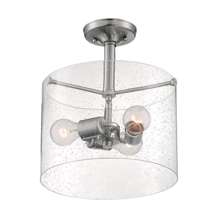 Nuvo Lighting Bransel 3 Light 12" Wide Semi-Flush Ceiling Fixture Brushed Nickel