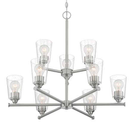 Nuvo Lighting Bransel 9 Light 28" Wide Chandelier Brushed Nickel