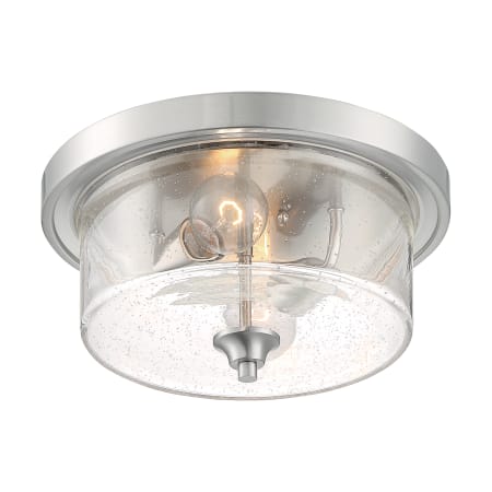 Nuvo Lighting Bransel 2 Light 13" Wide Flush Mount Drum Ceiling Fixture Brushed Nickel