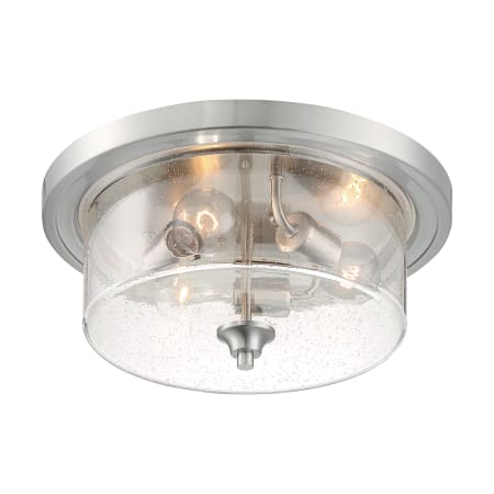 Nuvo Lighting Bransel 3 Light 15" Wide Flush Mount Drum Ceiling Fixture Brushed Nickel