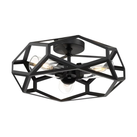 Nuvo Lighting Zemi 3 Light 20" Wide Semi-Flush Ceiling Fixture Black