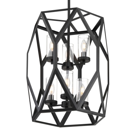 Nuvo Lighting Zemi 6 Light 20" Wide Taper Candle Chandelier Black
