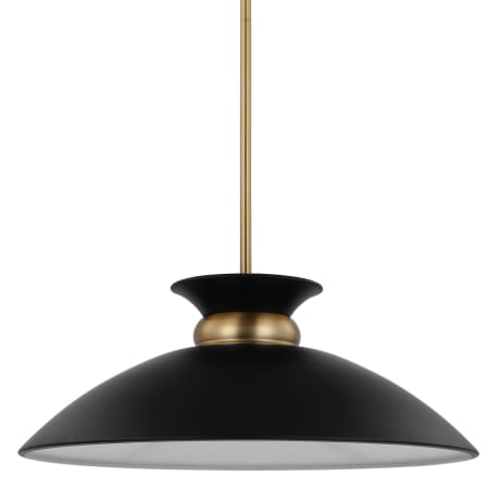Nuvo Lighting Perkins 20" Wide Pendant Matte Black / Burnished Brass