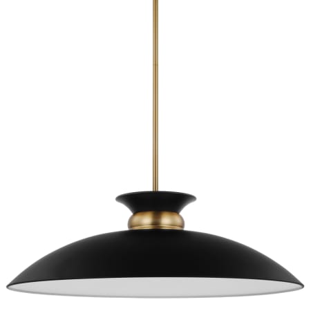 Nuvo Lighting Perkins 24" Wide Pendant Matte Black / Burnished Brass