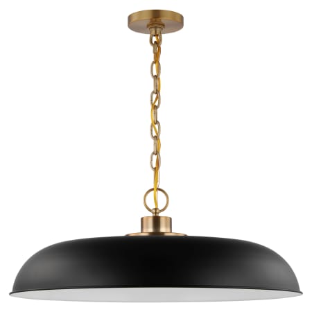 Nuvo Lighting Colony 24" Wide Pendant Matte Black / Burnished Brass