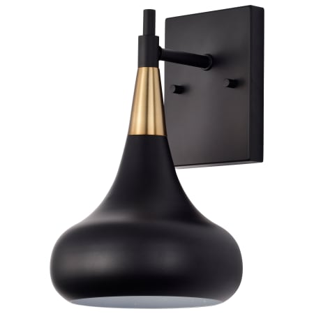 Nuvo Lighting Phoenix 12" Tall Wall Sconce Matte Black / Burnished Brass
