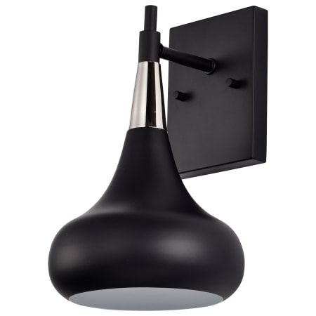 Nuvo Lighting Phoenix 12" Tall Wall Sconce Matte Black / Polished Nickel