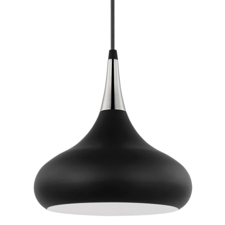 Nuvo Lighting Phoenix 10" Wide Mini Pendant Matte Black / Polished Nickel