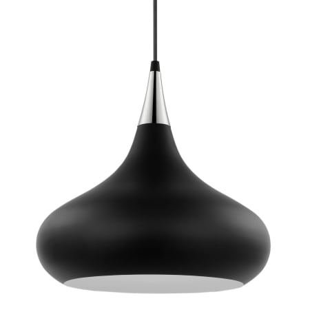 Nuvo Lighting Phoenix 14" Wide Pendant Matte Black / Polished Nickel