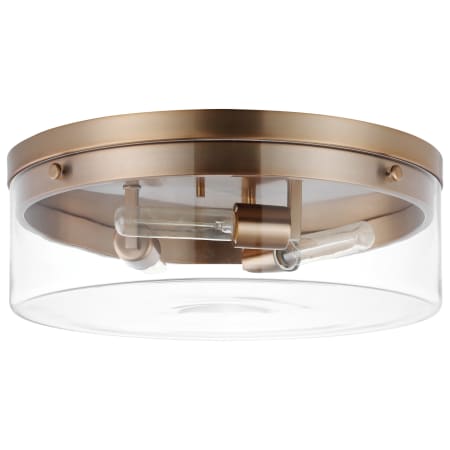 Nuvo Lighting Intersection 2 Light 17" Wide Flush Mount Drum Ceiling Fixture Burnished Brass