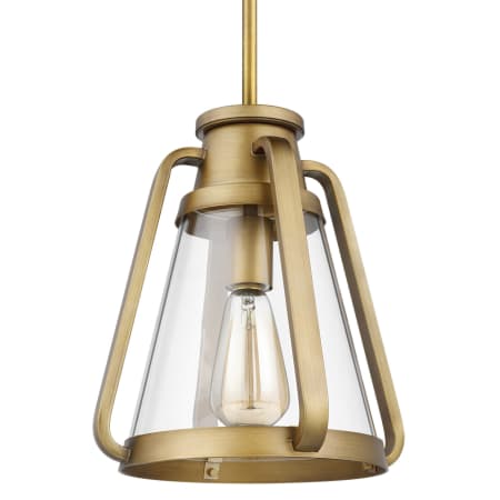 Nuvo Lighting Everett 10" Wide Mini Pendant Natural Brass