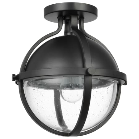 Nuvo Lighting Lincoln 11" Wide Semi-flush Globe Ceiling Fixture Matte Black