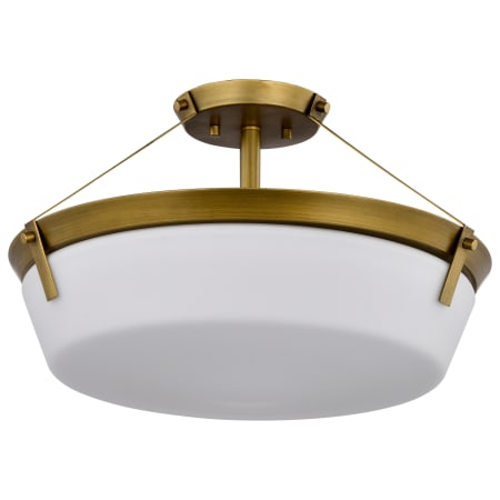 Nuvo Lighting Rowen 4 Light 19" Wide Semi-flush Ceiling Fixture with Shade Natural Brass