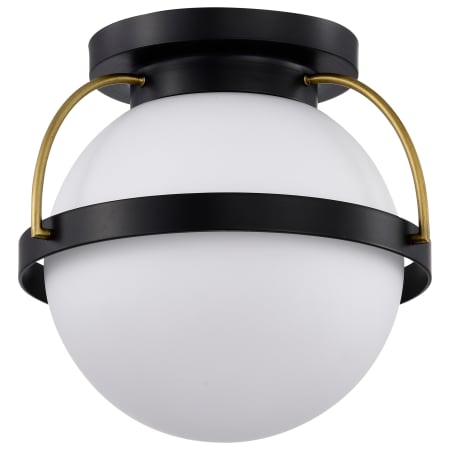 Nuvo Lighting Lakeshore 10" Wide Semi-flush Globe Ceiling Fixture with Shade Matte Black