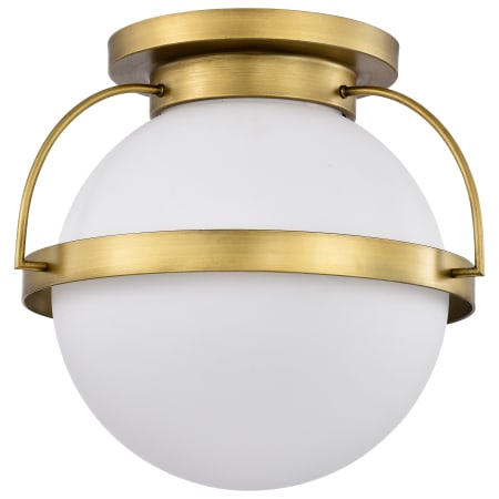 Nuvo Lighting Lakeshore 18" Wide Semi-flush Globe Ceiling Fixture Natural Brass