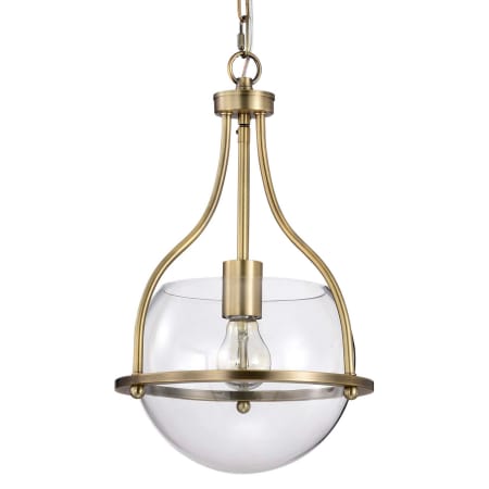 Nuvo Lighting Amado 10" Wide Pendant with Shade Vintage Brass