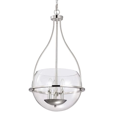 Nuvo Lighting Amado 3 Light 14" Wide Pendant with Globe Shade Polished Nickel