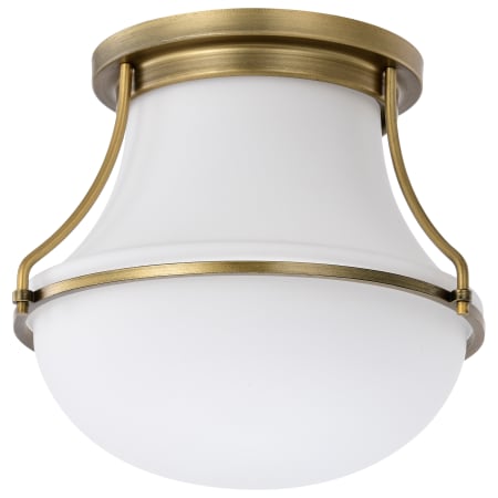 Nuvo Lighting Valdora 11" Wide Flush Mount Bowl Ceiling Fixture with Shade Natural Brass