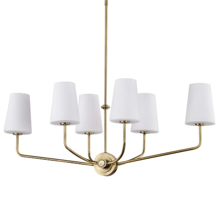 Nuvo Lighting Cordello 6 Light 38" Wide Linear Pendant Vintage Brass