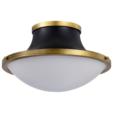 Nuvo Lighting Lafayette 3 Light 18" Wide Flush Mount Bowl Ceiling Fixture with Shade Matte Black