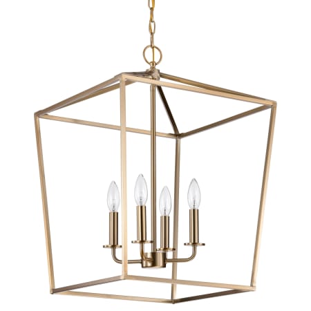 Nuvo Lighting Emma 4 Light 17" Wide Taper Candle Pendant Burnished Brass