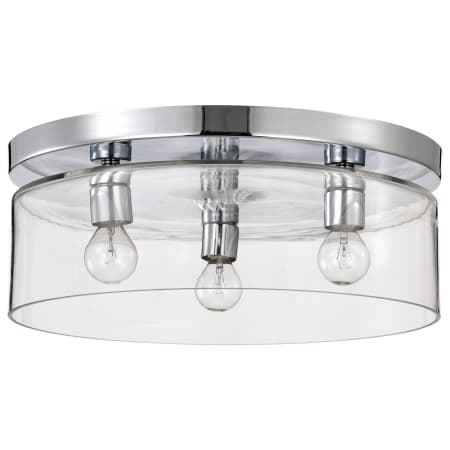 Nuvo Lighting Marlowe 3 Light 15" Wide Flush Mount Drum Ceiling Fixture Polished Nickel