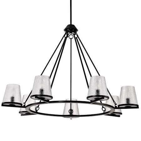 Nuvo Lighting Valentine 7 Light 40" Wide Ring Chandelier Black