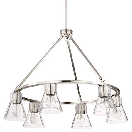 Nuvo Lighting Gianna 6 Light 30" Wide Ring Chandelier Brushed Nickel