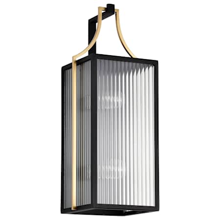 Nuvo Lighting Holden 2 Light 22" Tall Outdoor Wall Sconce Black / Gold