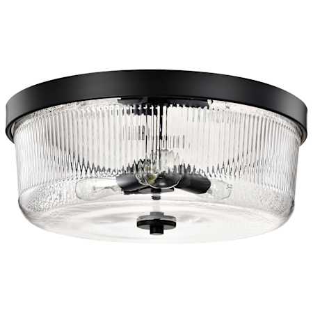 Nuvo Lighting Grayson 3 Light 18" Wide Flush Mount Bowl Ceiling Fixture Matte Black