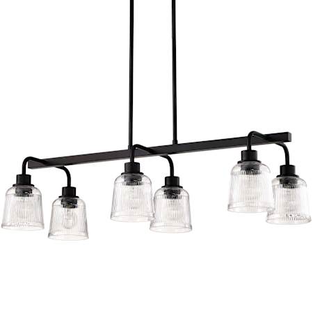 Nuvo Lighting Grayson 6 Light 34" Wide Linear Pendant Matte Black