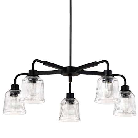 Nuvo Lighting Grayson 5 Light 30" Wide Chandelier Matte Black