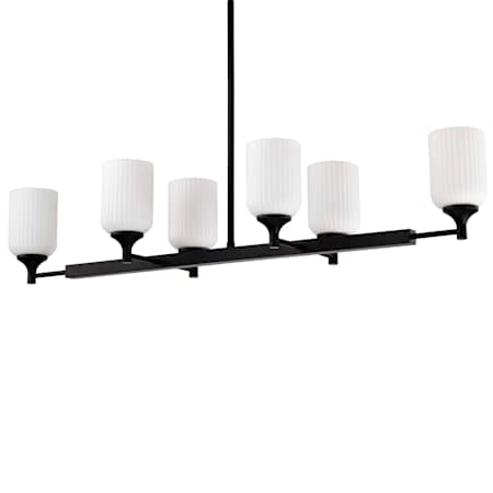 Nuvo Lighting Solara 6 Light 40" Wide Linear Pendant Matte Black