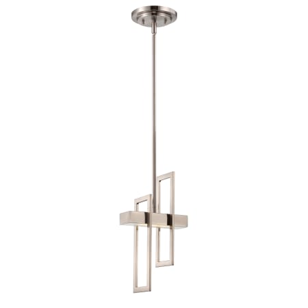 Nuvo Lighting Single Light 5-5/8" Wide Integrated LED Mini Pendant Brushed Nickel