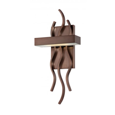 Nuvo Lighting Wave Single Light 17" Tall Integrated LED Wall Sconce with Clear Glass Shade - ADA Compliant Hazel Bronze