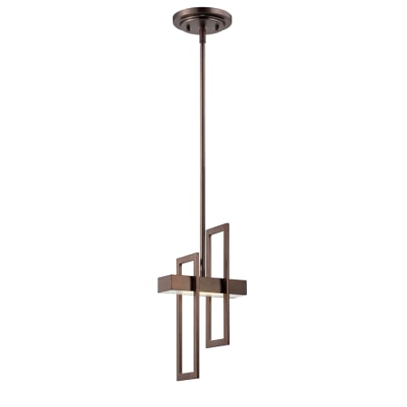 Nuvo Lighting Single Light 5-5/8" Wide Abstract Integrated LED Mini Pendant Hazel Bronze