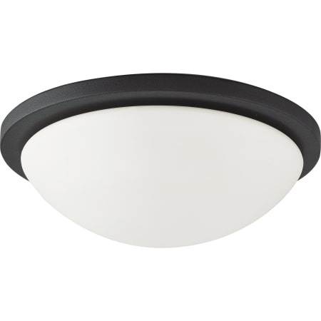 Nuvo Lighting Button 13" Wide LED Flush Mount Bowl Ceiling Fixture with a Glass Shade Black