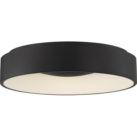Nuvo Lighting Orbit Single Light 18" Wide Integrated LED Flush Mount Drum Ceiling Fixture Black