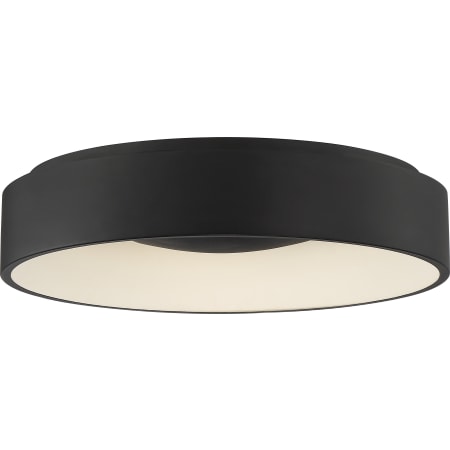Nuvo Lighting Orbit Single Light 24" Wide Integrated LED Flush Mount Drum Ceiling Fixture Black