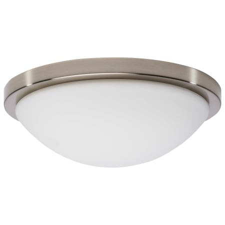 Nuvo Lighting Button 11" 1 Light Wide LED Flush Mount Bowl Ceiling Fixture Brushed Nickel