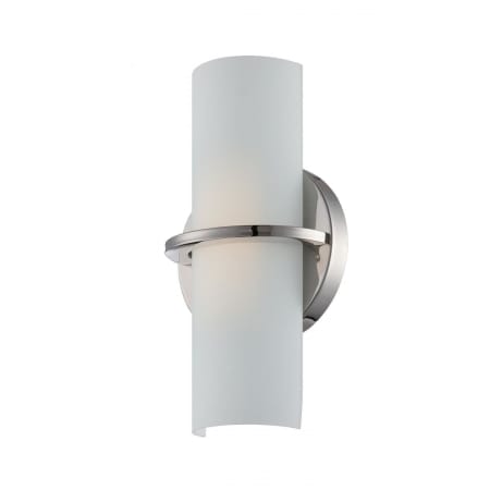 Nuvo Lighting Tucker Single Light 11-1/2" Tall Integrated LED Wall Sconce with Frosted Glass Shade - ADA Compliant Polished Nickel
